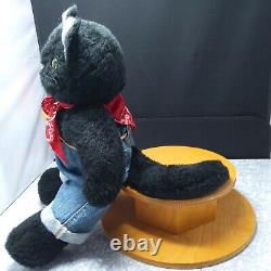 Black Cat Drifter Figure Musical'King of the Road' Jointed 17in Plush SHIP INCL