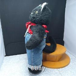 Black Cat Drifter Figure Musical'King of the Road' Jointed 17in Plush SHIP INCL