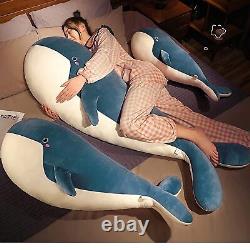 Blue Whale Stuffed Animal, Large Stuffed Animals, Cute Whale Plush Toy, Super