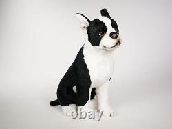 Boston Terrier by Piutre, Hand Made in Italy, Plush Stuffed Animal NWT