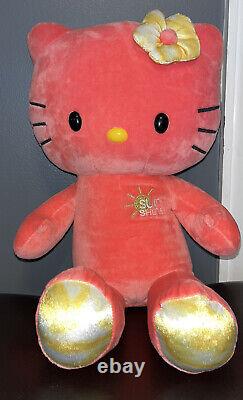 Build A Bear Hello Kitty Sunshine Coral Pink 18 Stuffed Plush Animal With Bow