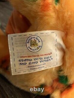 Build A Bear Jack O Lantern Pumpkin Halloween Orange Cat Plush Stuffed Animal
