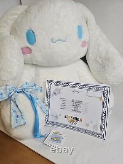 Build A Bear Sanrio Giant Cinnamoroll Stuffed Animal WithBow & Birth Certificate