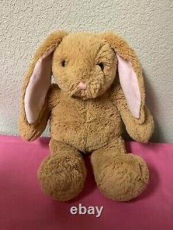 Build-A-Bear Workshop Brown Tan Pink Bunny Rabbit Plush Stuffed animal Plush