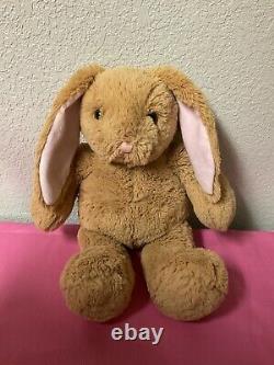 Build-A-Bear Workshop Brown Tan Pink Bunny Rabbit Plush Stuffed animal Plush