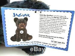 Build a Bear Black Jaguar St. Louis Zoo 15 in Plush Ret Green Eyes Stuffed Animal