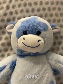 Build a Bear Blueberry Cow Plush Stuffed Animal Good Condition Blue