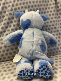 Build a Bear Blueberry Cow Plush Stuffed Animal Good Condition Blue