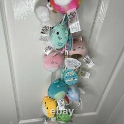 Bundle Lot Of 12 Squishmallows 3.5 Inch Clip On Plush Includes Hang Chain Rare