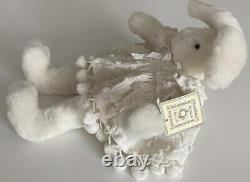 Bunnies By The Bay Cricket White Bunny Rabbit Plush #207 Pom Pom Dress 1997