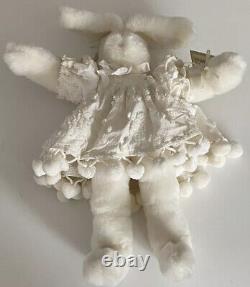 Bunnies By The Bay Cricket White Bunny Rabbit Plush #207 Pom Pom Dress 1997