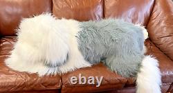 CWC Old English Sheepdog 58 Cuddly Plush Laying Realistic Dog