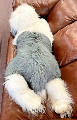 CWC Old English Sheepdog 58 Cuddly Plush Laying Realistic Dog