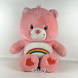 Care Bears Cheer Bear Rainbow Jumbo XL 26 Plush Stuffed Animal Toy Vintage 2002