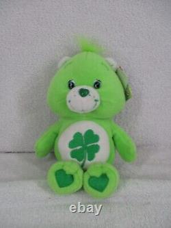 Care Bears Good Luck Bear Green Clover Stuffed Animal Plush Toy NWT