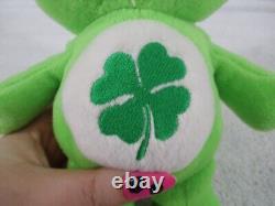 Care Bears Good Luck Bear Green Clover Stuffed Animal Plush Toy NWT