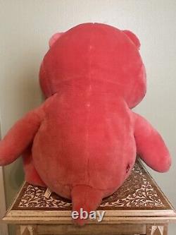 Care Bears JUMBO 26 SMART HEART Apple Plush Pink 2005 Stuffed Animal HTF Rare