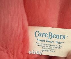 Care Bears JUMBO 26 SMART HEART Apple Plush Pink 2005 Stuffed Animal HTF Rare