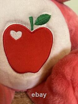 Care Bears JUMBO 26 SMART HEART Apple Plush Pink 2005 Stuffed Animal HTF Rare