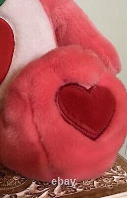 Care Bears JUMBO 26 SMART HEART Apple Plush Pink 2005 Stuffed Animal HTF Rare