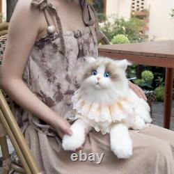 Cat Plush Realistic Cat Stuffed Animal for Kids Lifelike Plush, Ragdoll Cat