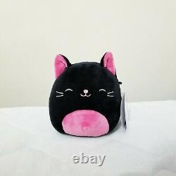 Catarina the 5 Black Pink Halloween Cat Kitty Squishmallow Stuffed Animal Plush