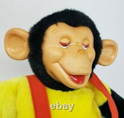 Cheerful Chimp Monkey Mr Bim Zippy Rubber Face Stuffed Animal Plush Green Tradng