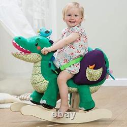 Child Rocking Horse Toy, Stuffed Animal Rocker, Green Crocodile Plush Rocker