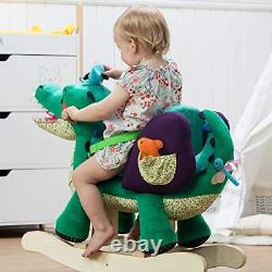 Child Rocking Horse Toy, Stuffed Animal Rocker, Green Crocodile Plush Rocker