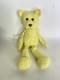 Commonwealth 1999 Yellow Floral Chenille Bear Plush 13in Beanbag Stuffed Animal