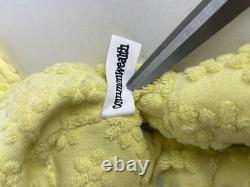 Commonwealth 1999 Yellow Floral Chenille Bear Plush 13in Beanbag Stuffed Animal