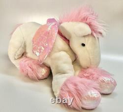 Commonwealth 34 Jumbo Plush Stuffed Pink & White Winged Unicorn 2005 RARE