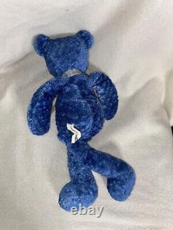 Commonwealth Blue Teddy Bear Plush Chenille Bean Bag Stuffed Animal 1999 1994