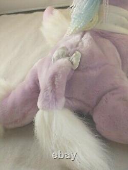 Commonwealth Unicorn Purple Pastel Rainbow Mane White Collar 17 Plush 37