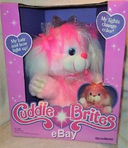 CuddleBrites Rosyshine Pink Fiber Optic Plush Dreamworks 1991 Brand New Gorgeous