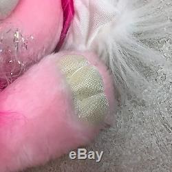 CuddleBrites Rosyshine Pink Fiber Optic Plush Dreamworks 1991 No Plastic Heart
