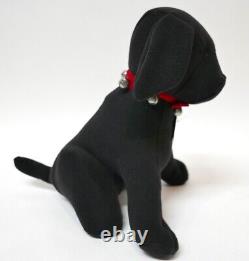 D. Stephens 13 Christmas Plush Jingle Labrador Black Labrador Dog Velvet Ribbon
