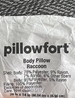 Discontinued Target Circo Pillowfort Raccoon Body Pillow XL Plush Stuffed Animal