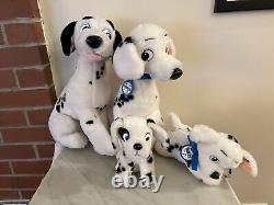 Disney 101 Dalmatians Vintage Plush Stuffed Animal Lot Of 4 Pongo Perdita Rolly