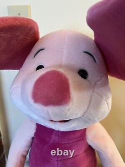 Disney PIGLET Plush Winnie the Pooh 24 LARGE Stuffed Animal Vintage KB Toys