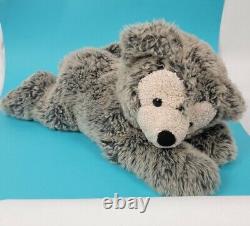 Disney Pre Duffy Laying Down Plush Gray Stuffed Animal Doll 16 Soft