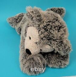 Disney Pre Duffy Laying Down Plush Gray Stuffed Animal Doll 16 Soft