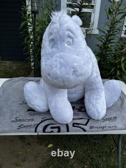 Disney Snowflake Pals Eeyore White Silver Plush Stuffed Animal 36 withScarf NWT