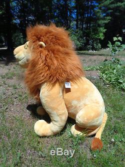 Disney Store Lion King Mufasa Simba 34 Jumbo Plush Huge Stuffed Animal NWT