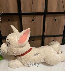 Disney Store Plush Bolt Puppy Dog Stuffed Animal White 30 Lying Down
