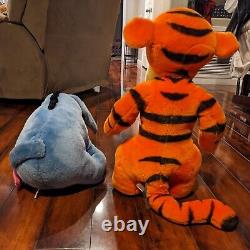 Disney Tigger Eeyore Mattel Plush 22 LARGE Standing Stuffed Animal Toy