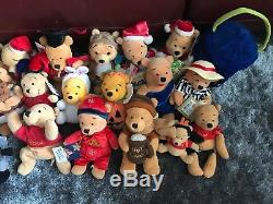 Disney Winnie The Pooh Plush Beanie Teddy Bear Collection X89 All In VGC