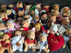 Disney Winnie The Pooh Plush Beanie Teddy Bear Collection X89 All In VGC
