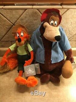 Disney World Disneyland Brer Bear Fox Splash Mountain Plush Stuffed Animals Nwt