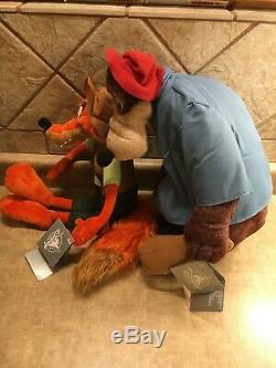 Disney World Disneyland Brer Bear Fox Splash Mountain Plush Stuffed Animals Nwt